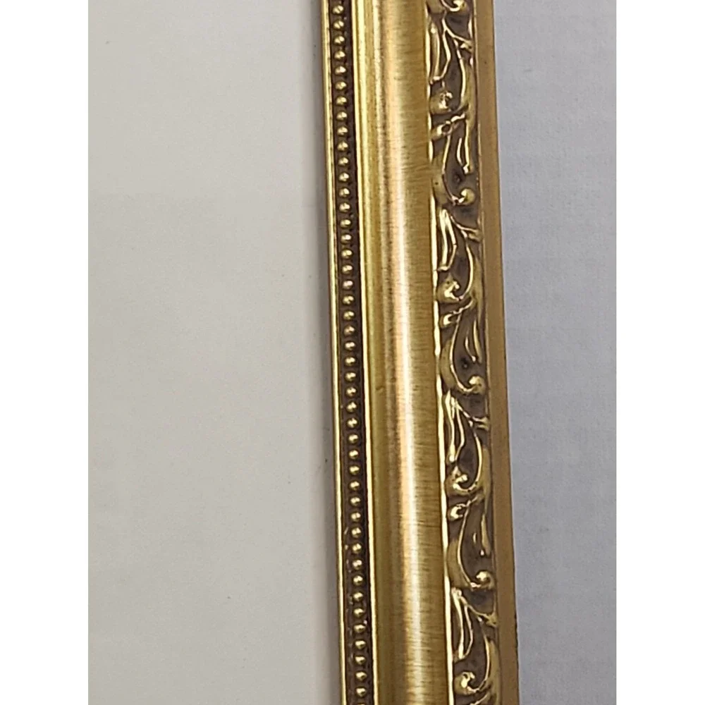 Vtg Solid Wood Ornate Goldtone Picture Frame 10x13 Florentine Collection Gilt